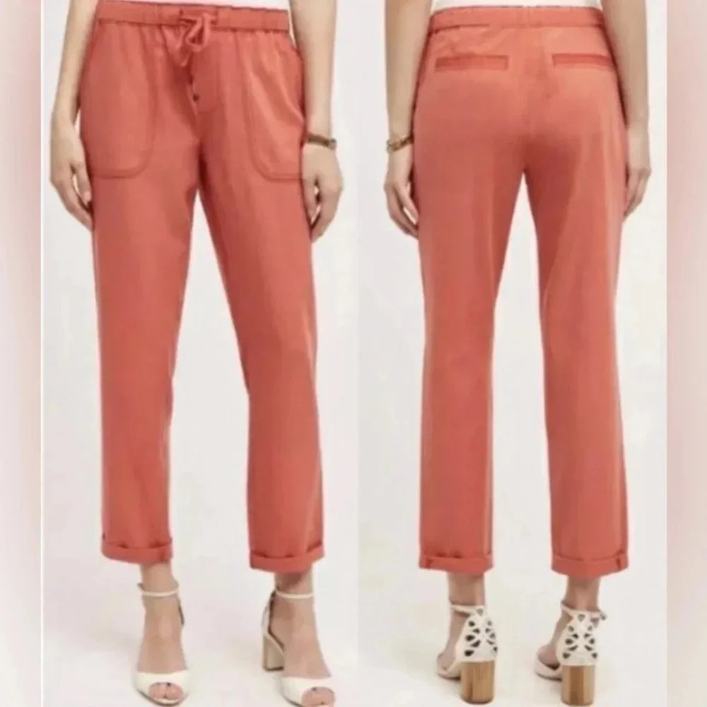 Anthropologie Hei Hei Mora Coral Trousers Pants Size Large